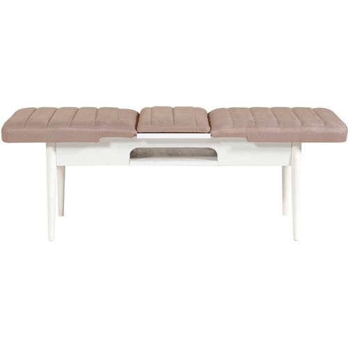 Woody Fashion Klupa, Bijela boja Kamen, Vina Bench - White, Stone slika 9