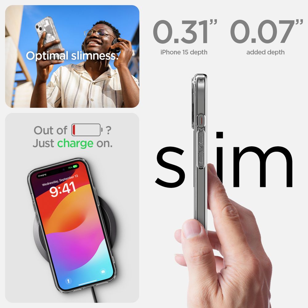 Spigen Ultra Hybrid MagSafe, zero one white - iPhone 15 slika 15
