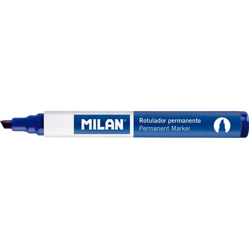 Marker permanentni MILAN 4mm kosi vrh plavi, pakiranje 12/1 slika 1