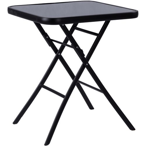 Modernhome sklopivi stol za terasu - crni - 60x60cm slika 1
