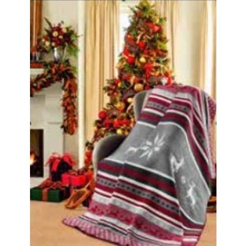 Ćebe Eco blanket Christmas 150x200 - Winter Bordo Grey edk 18403a slika 1