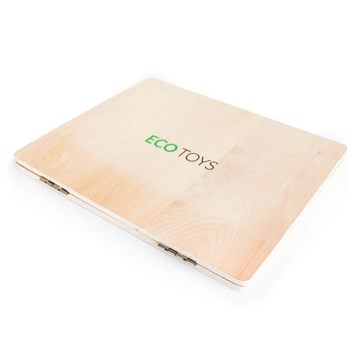 EcoToys dječji edukacijski drveni laptop 2u1 s dodacima slika 8