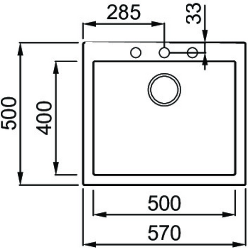 Elleci sudoper Quadra 105 Keratek Plus K86 Black LKQ10586 slika 2