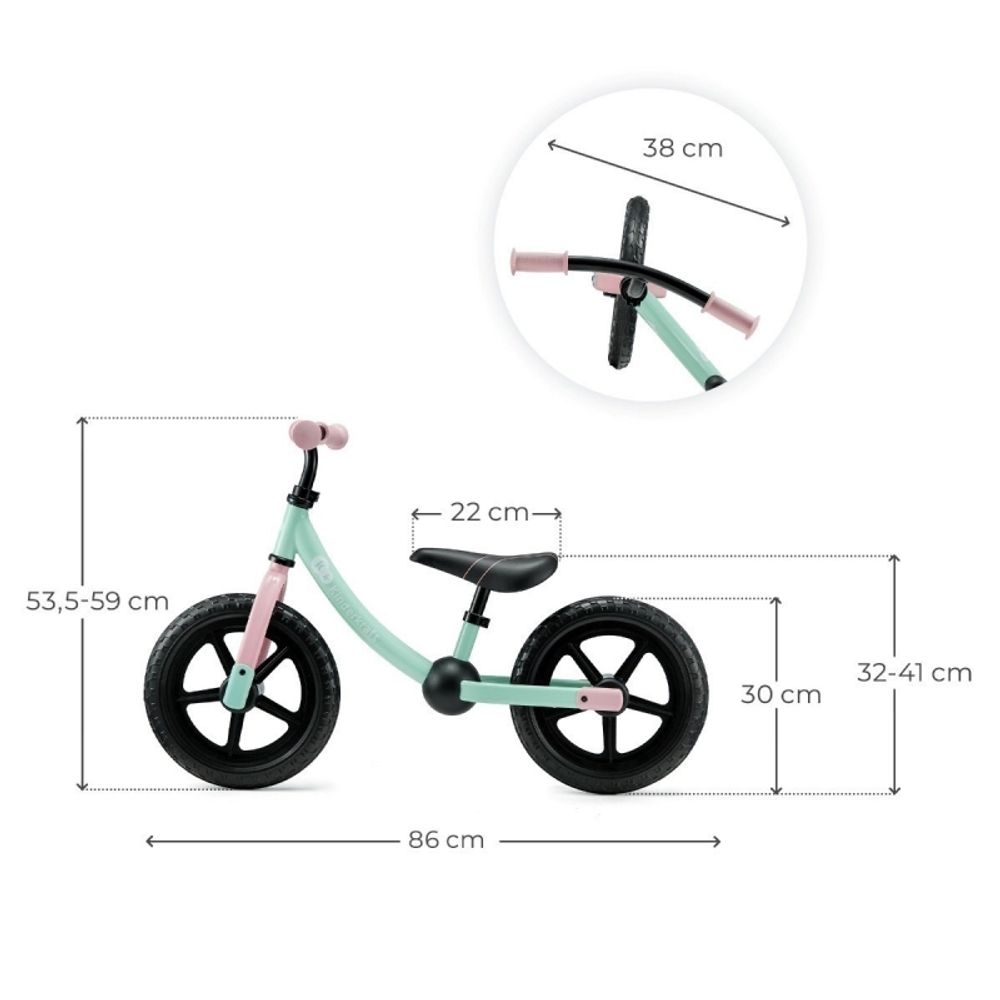 Kinderkraft Balans bicikl 2WAY Next, Candy Mint slika 3