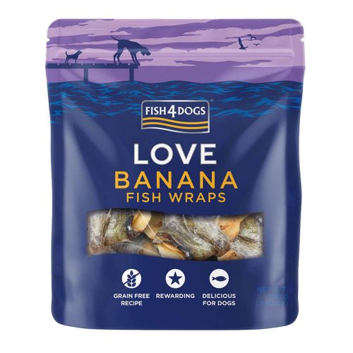 Fish4Dogs Love Banana Fish Wraps 100 g slika 1