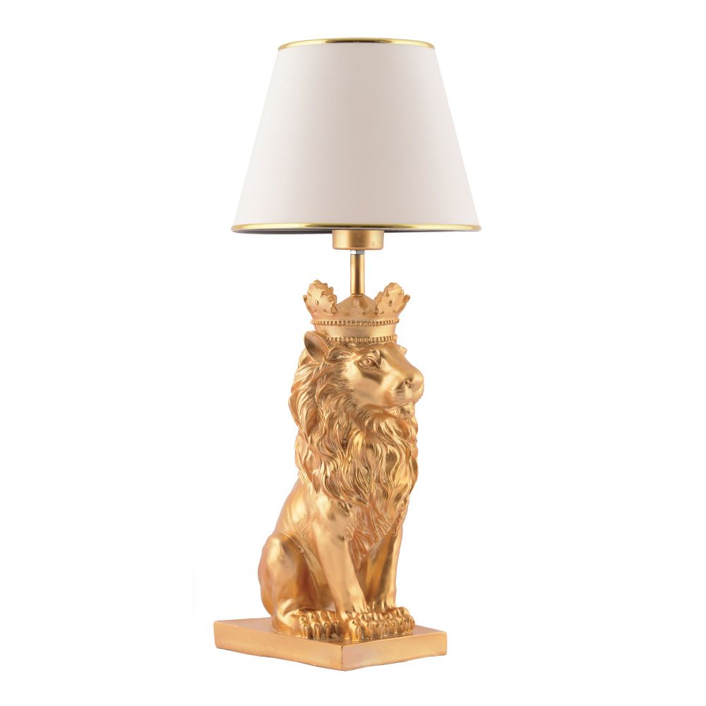 Lion King - Bijela i Srebrna Stolna Lampa slika 5