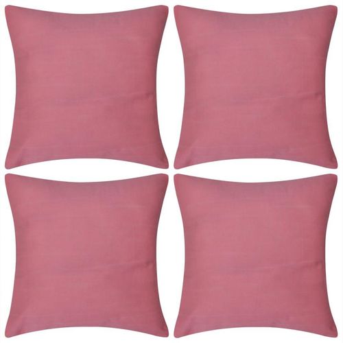 130935 4 Pink Cushion Covers Cotton 50 x 50 cm slika 1