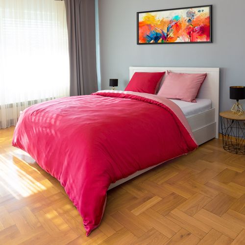 Pamučno satenska posteljina Svilanit Mars red MC 200x200 2x50x70 cm slika 5