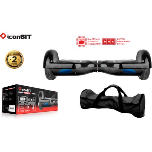 IconBIT hoverboard smart 6,5" carbon slika 2