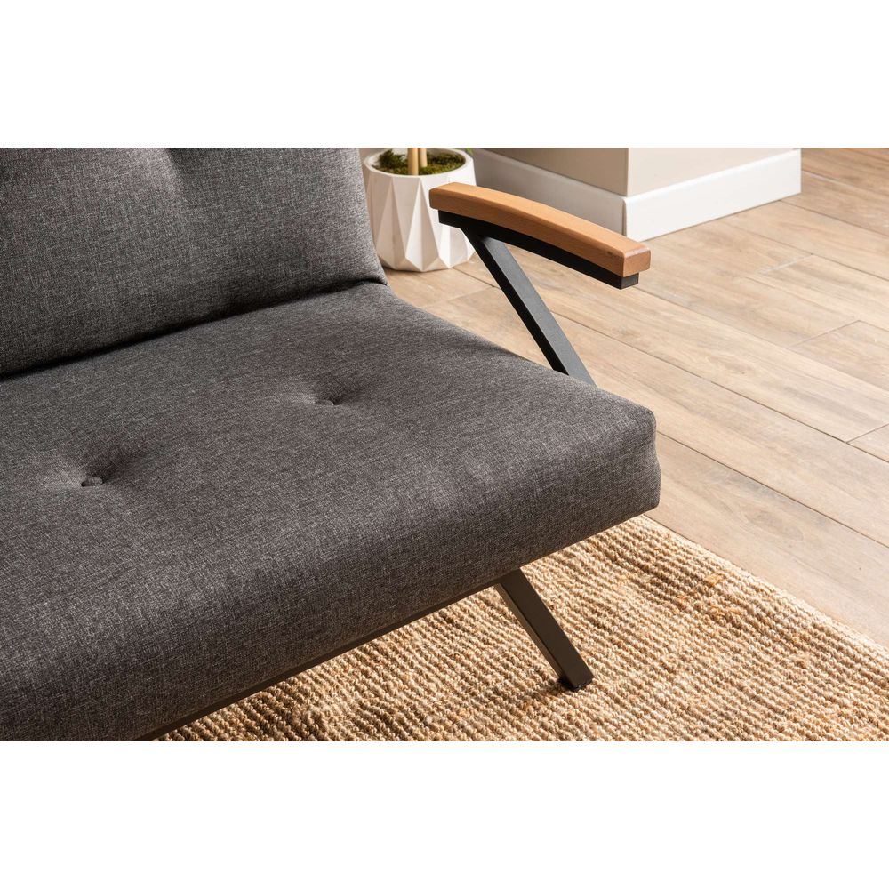 Sofa na razvlačenje Zven - Tamno siva slika 4