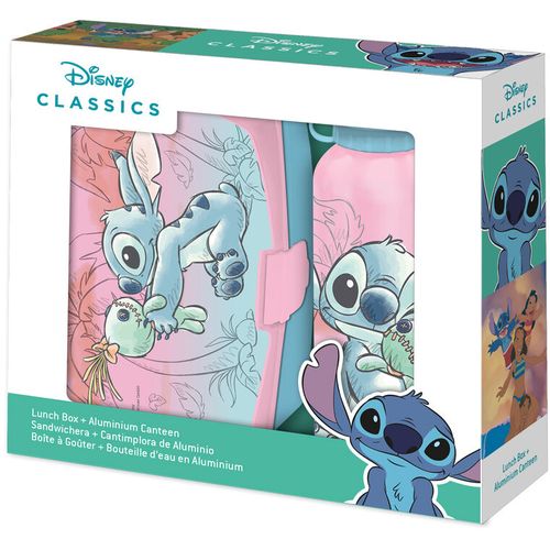Disney Stitch lunch box + aluminium bottle set 500ml slika 1