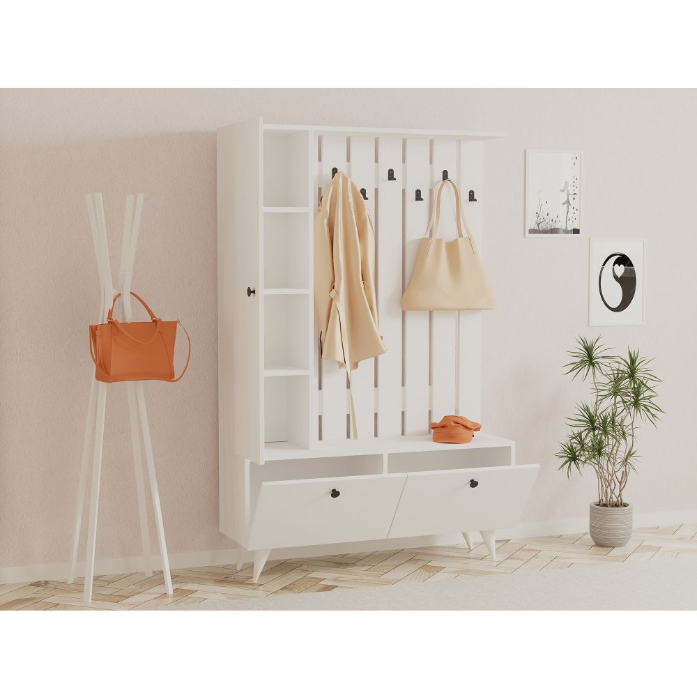 Lala - Bijeli Stalak za Hodnik slika 2