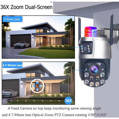 CAM-IP6MP-EP5-36X ZOOM GMB kamera  6 mpix microSD iCSee xmeye pro app Two-way voice PTZ ip66,2x3.6mm slika 3