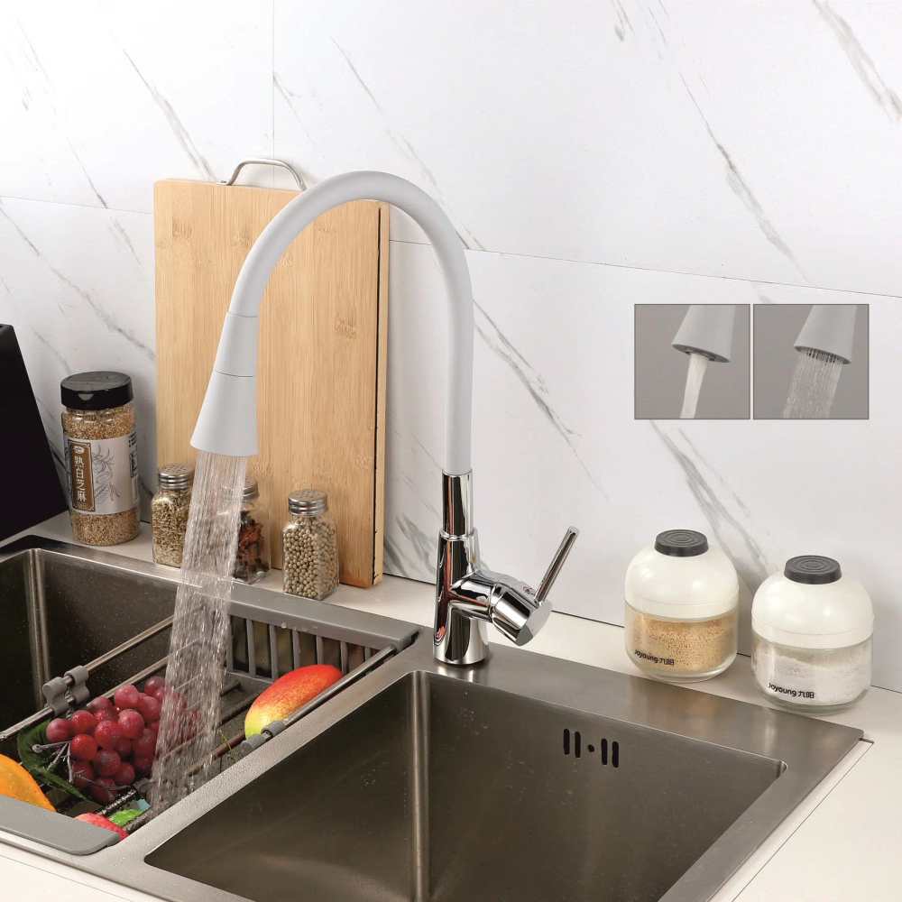 Inter Ceramic slavina za sudoper havana + set za ugradnju zinc/mesing kromirana/siva slika 2
