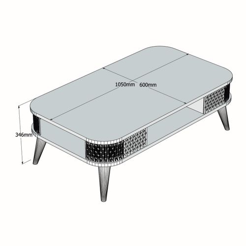 Eylul - Travertine Travertine Coffee Table slika 5