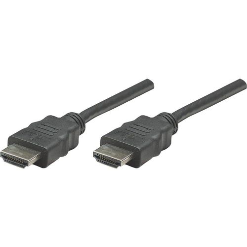 Manhattan HDMI priključni kabel HDMI A utikač, HDMI A utikač 1.00 m crna 308816 high speed  HDMI HDMI kabel slika 1