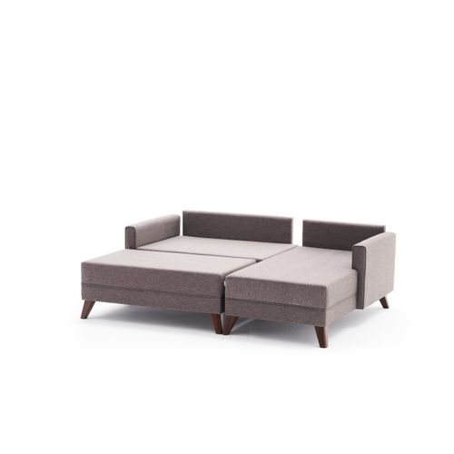 Atelier Del Sofa Kutna garnitura na razvlačenje, Smeđa, Bella Mini Corner Sofa Right - Brown slika 9