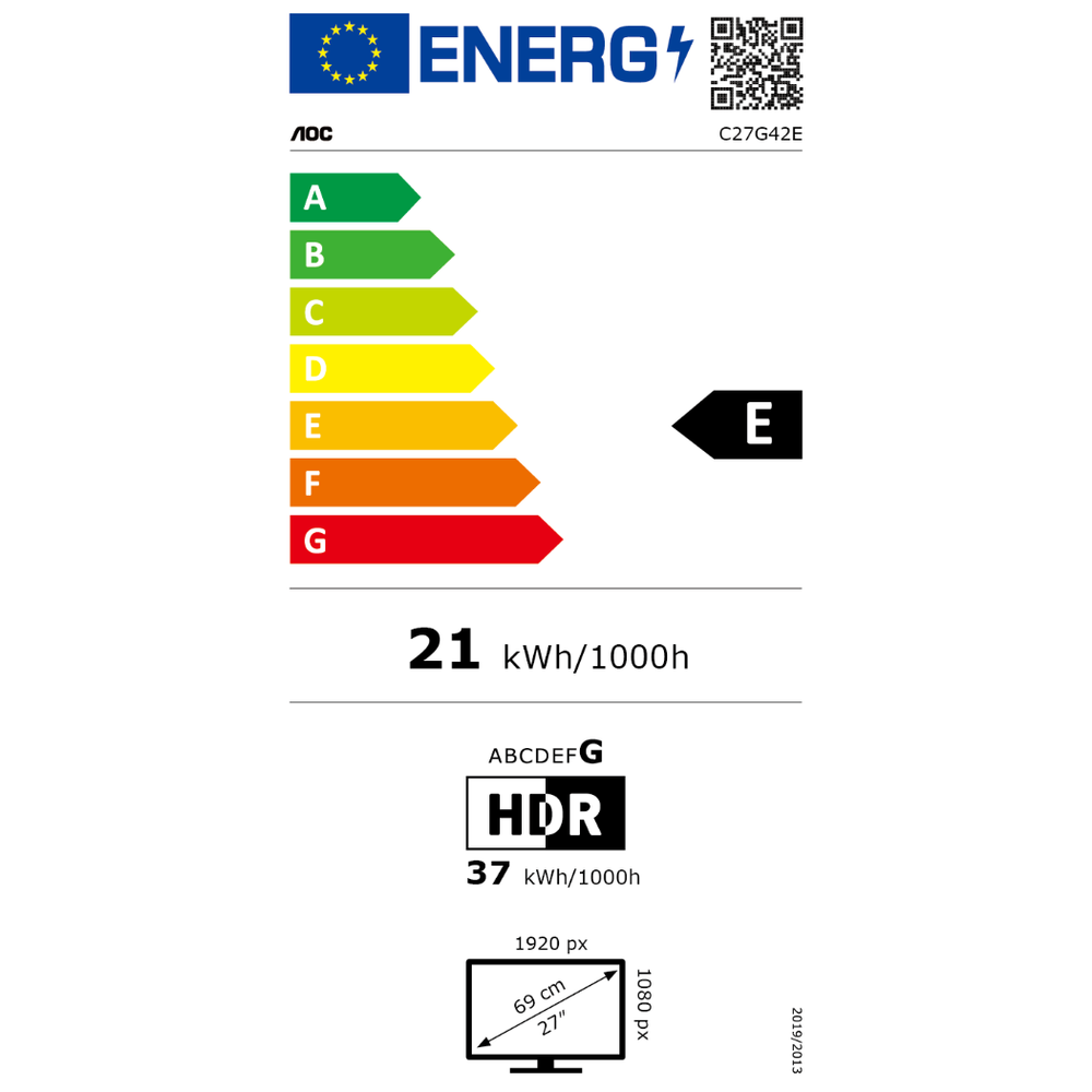 AOC C27G42E 23,8", 2xHDMI, DP, 180Hz, zvuč. C27G42E slika 2