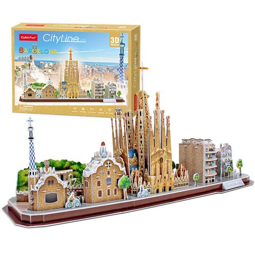 Cubicfun 3D puzle City Line Barcelona slika 1