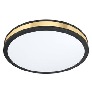 Eglo Pescaito zidna/stropna LED lampa, 24W, 2500lm, promjer 380mm, crna/zlatna/čelik