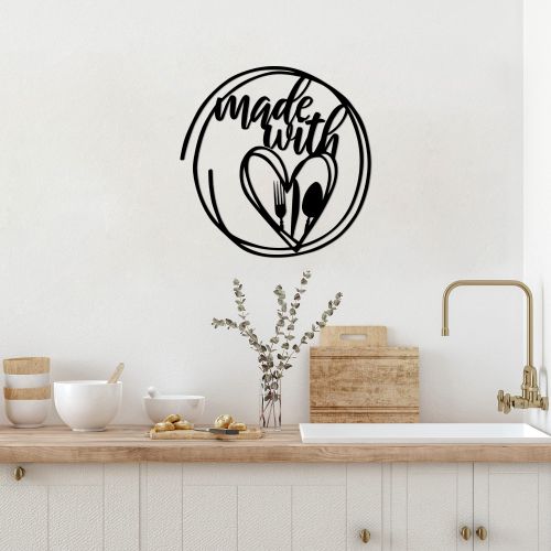 Wallity Metalna zidna dekoracija, Made With Love Food - 523 slika 1