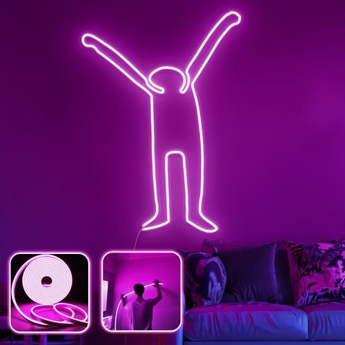 Opviq dekorativna zidna led svjetiljka, Partying - XL - Pink slika 2