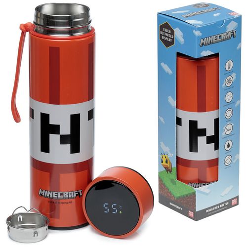 Minecraft thermos stainless steel bottle thermometer 450ml slika 1