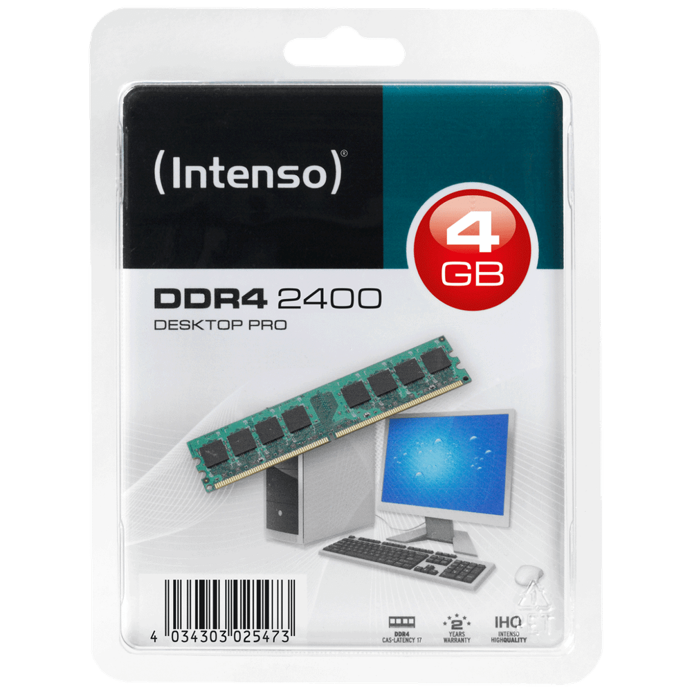 (Intenso) Memorija DDR4 4GB@2400MHz, CL17 - DDR4 Desktop 4GB/2400MHz slika 1