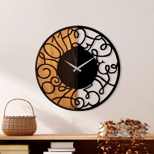 Wallity Ukrasni drveni zidni sat, Wooden Clock - 55 slika 1