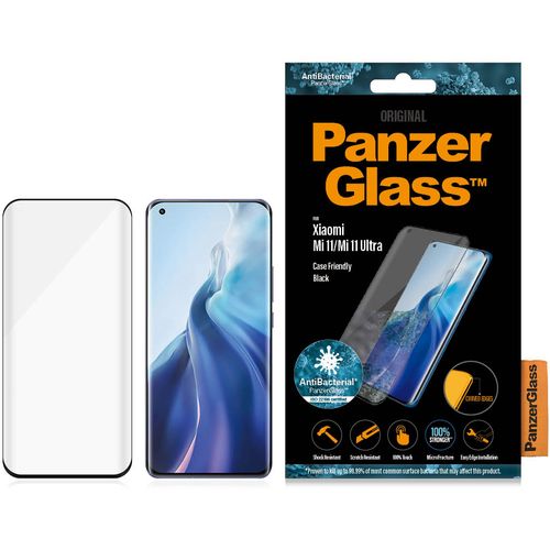 Panzerglass zaštitno staklo za Xiaomi MI 11i/MI 11 Ultra case friendly antibacterial black slika 1