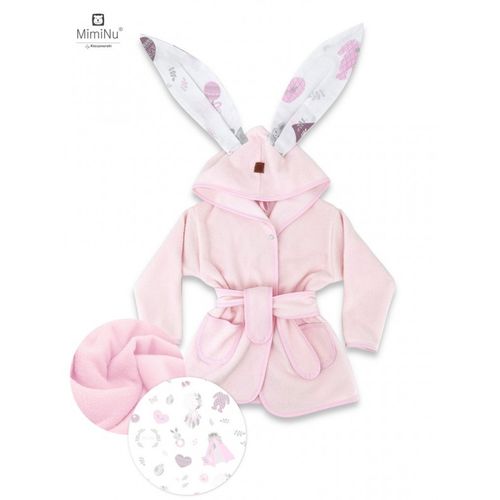 MimiNu ogrtač za djecu termofrotir BabyShower Pink slika 1