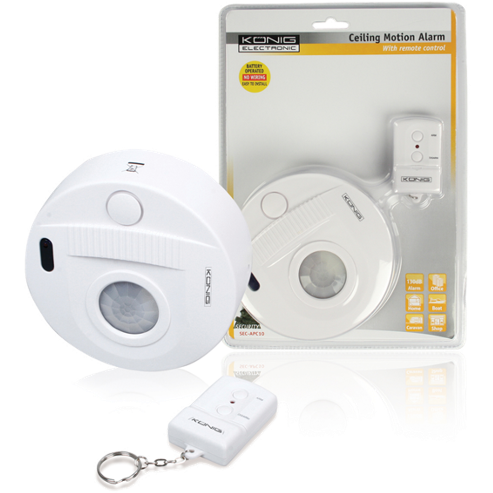 Konig Stropni alarm sa detektorom pokreta 130dB - SEC-APC10 slika 1