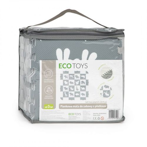 EcoToys Podloga Za Igru Sa Ogradom 36El. 154X154 slika 3