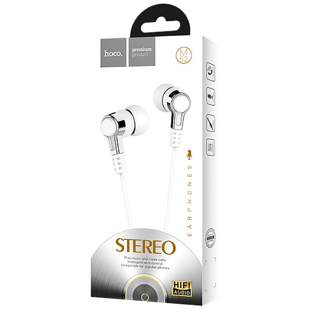 hoco. Slušalice sa mikrofonom, 3.5 mm,dužina kabela 1.2 met,bijela - M52 White slika 2