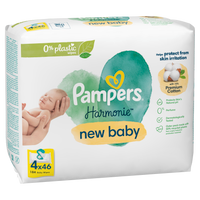 Pampers Harmonie New born Quattro  vlažne maramice 4x46 kom