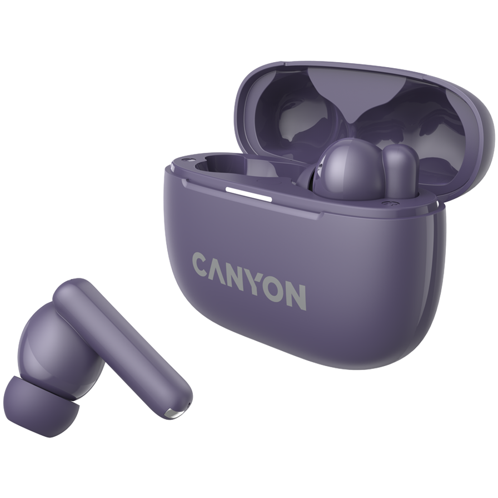 CANYON OnGo TWS-10 ANC+ENC Bežične Slušalice s Mikrofonom, Ljubičaste slika 5