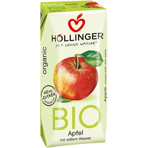 Hollinger Sok od jabuke Tetrapak sa slamkom  - Organski 200ml slika 1