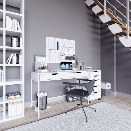 Duru Set 1600-49 White Study Desk slika 3