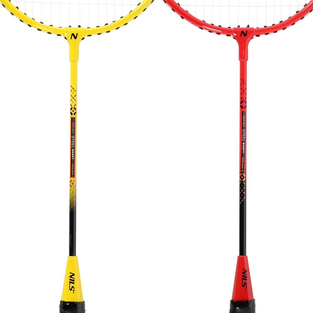 Nrz264 aluminijski / badminton set 4 rakete + 3 perja za loptice + mreža 600x60cm + navlaka nils slika 5