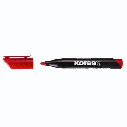 Flomaster Kores, permanent marker, 2093, 1-3 mm, crveni slika 2