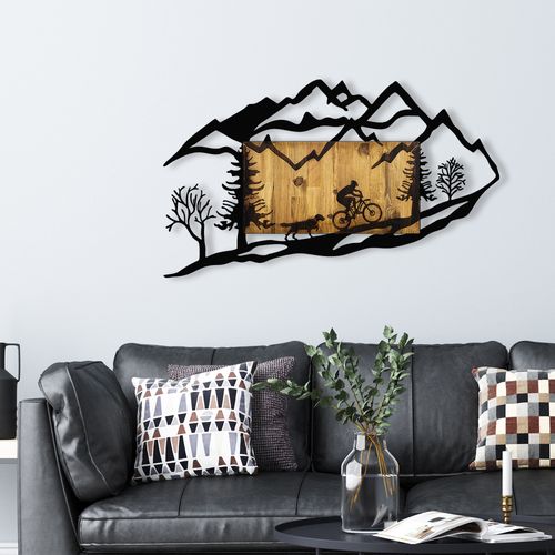 Bicycle Riding in Nature 1 Walnut
Black Decorative Wooden Wall Accessory slika 2