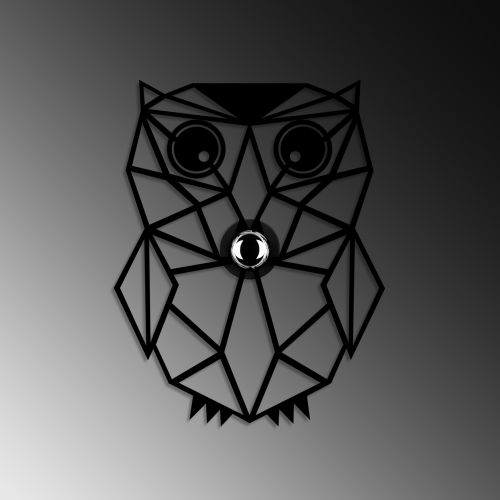 Owl Black Wall Lamp slika 6