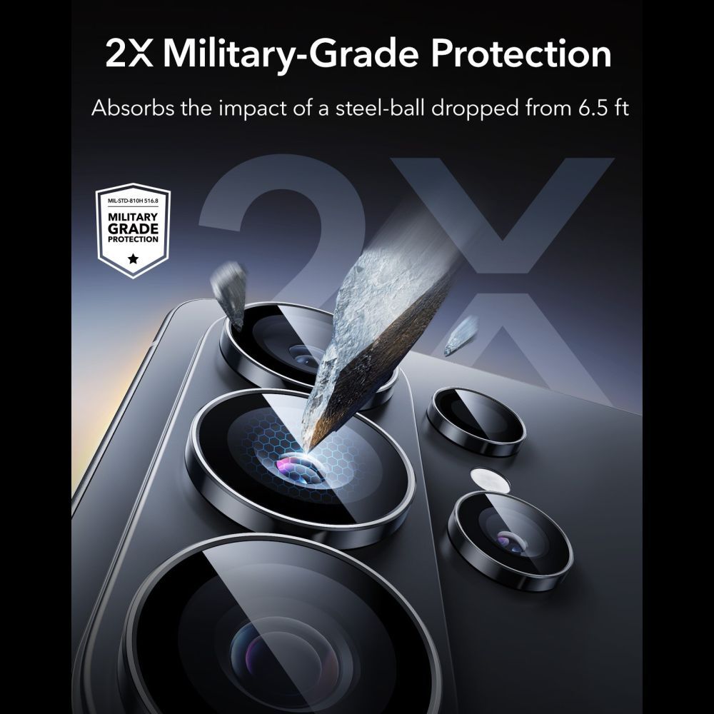 Zaštita za kameru za Samsung Galaxy S26 Ultra ESR Armorite - crna slika 4