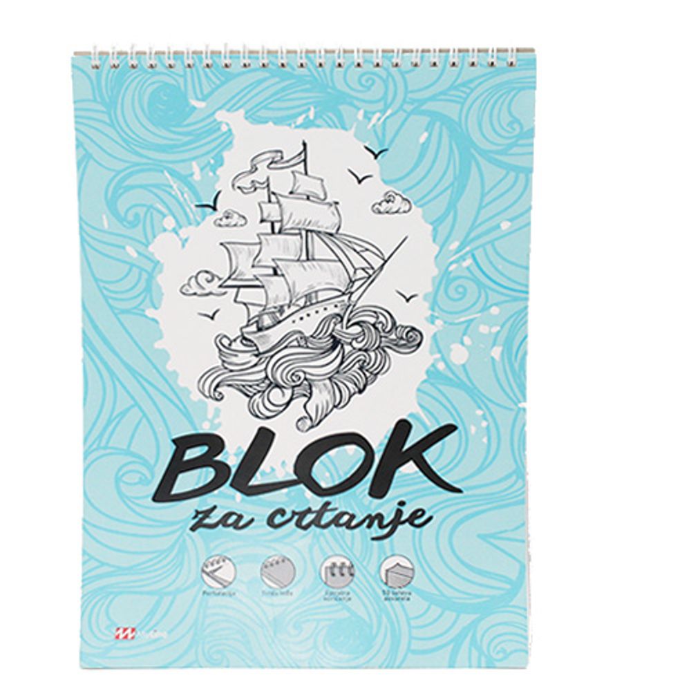MyLine Blok za crtanje A4, akvarel, 50l slika 1
