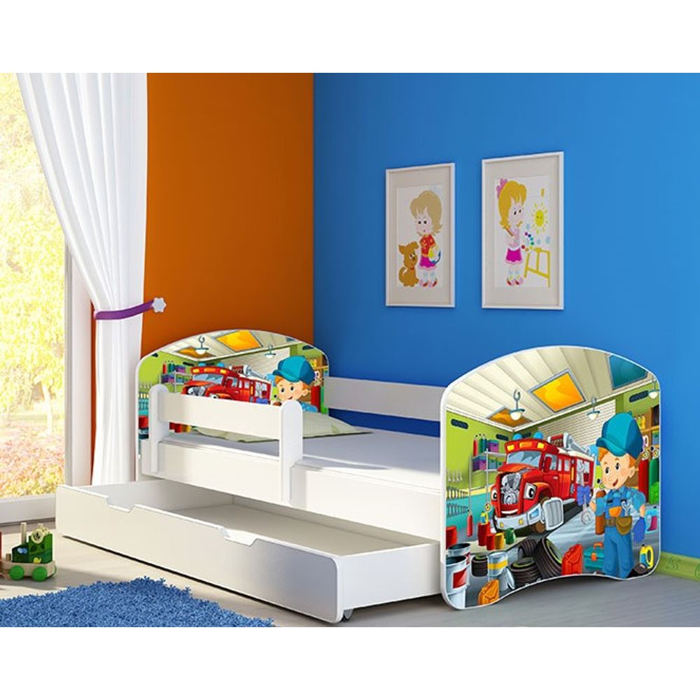 ACMA Dječiji krevet Acma II sa ladicom White - 160x80cm - Dezen 45 slika 1