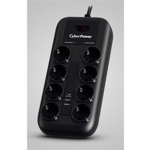 CyberPower prenaponska zaštita, P0820SUF0-DE, 8x šuko, 2x USB charger