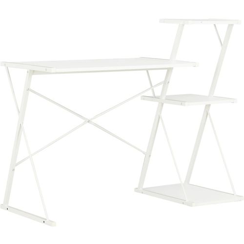 Radni stol s policom bijeli 116 x 50 x 93 cm slika 21