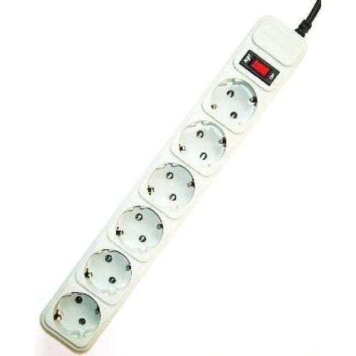 Gembird Surge protector, 6 sockets, 3m, Siva slika 1