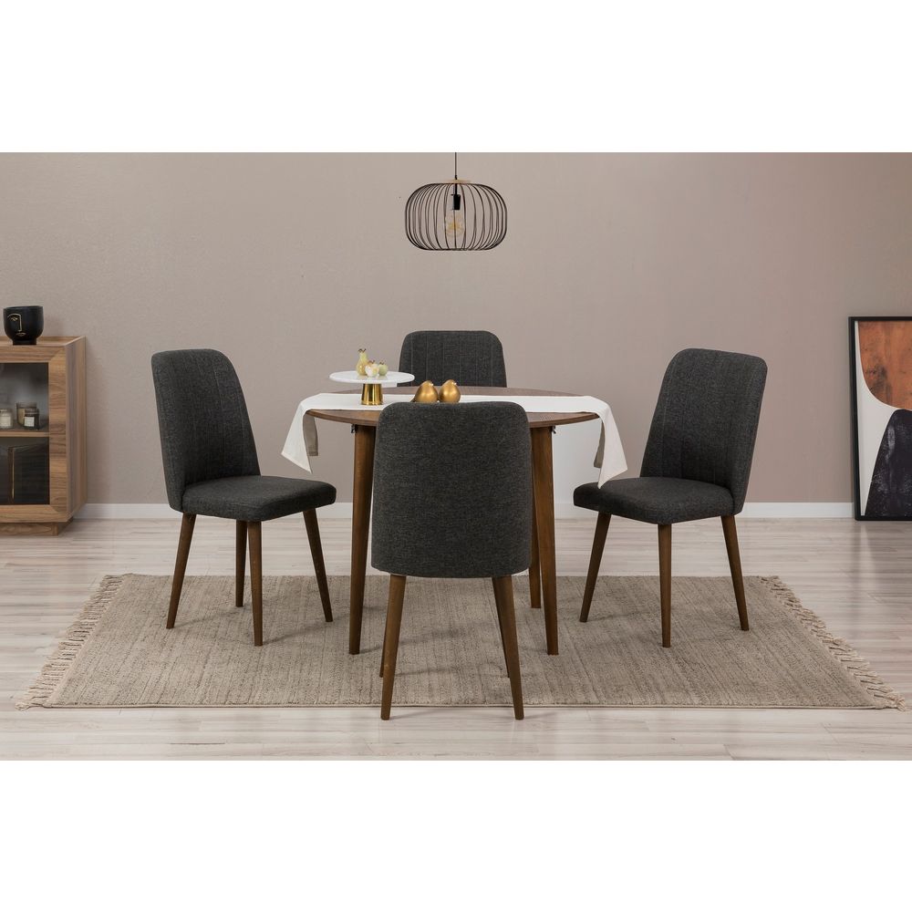 Vina 1053 - Ekstenzibilni Trpezarijski Sto i Set Stolica (5 Komada) slika 1