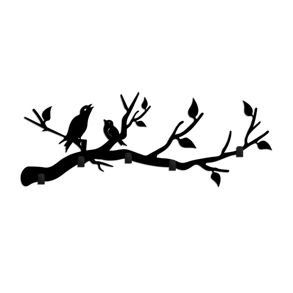 Metal wall hook Escaped Birds, colour: black slika 4